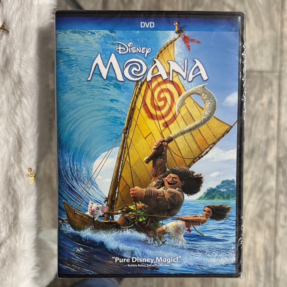 Disney Moana DVD with Blue and Gold Cover